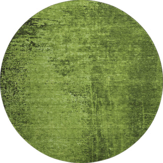 Piper Looms Mayfield Organic AMF554 Green Machine Washable Area Rug Round Main Image