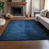 Piper Looms Mayfield Organic AMF554 Navy Machine Washable Area Rug Lifestyle Image Feature