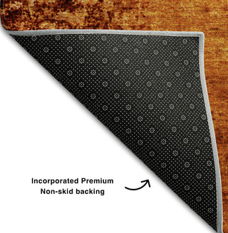 Piper Looms Mayfield Organic AMF554 Paprika Machine Washable Area Rug Backing Image