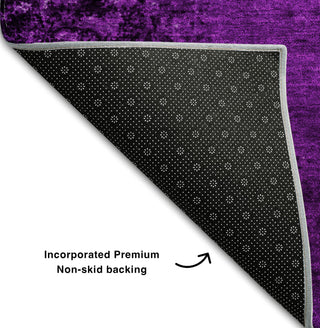 Piper Looms Mayfield Organic AMF554 Purple Machine Washable Area Rug Backing Image