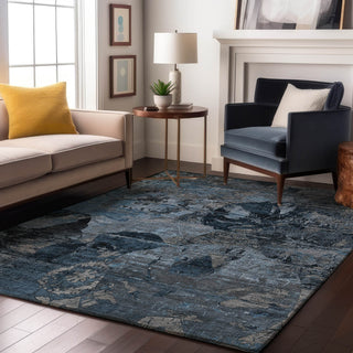 Piper Looms Mayfield Organic AMF555 Denim Machine Washable Area Rug Lifestyle Image Feature