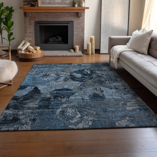 Piper Looms Mayfield Organic AMF555 Denim Machine Washable Area Rug Lifestyle Image Feature