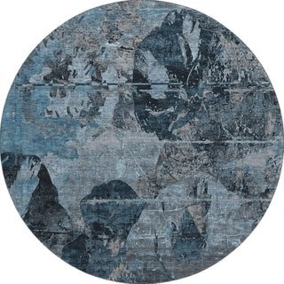 Piper Looms Mayfield Organic AMF555 Denim Machine Washable Area Rug Round Main Image