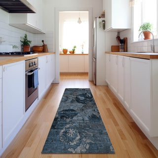 Piper Looms Mayfield Organic AMF555 Denim Machine Washable Area Rug Runner Lifestyle Image Feature