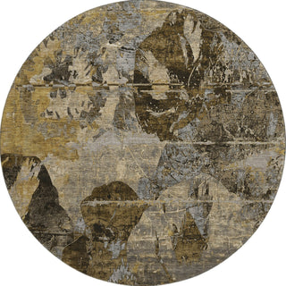 Piper Looms Mayfield Organic AMF555 Mocha Machine Washable Area Rug Round Main Image