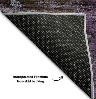 Piper Looms Mayfield Organic AMF555 Purple Machine Washable Area Rug Backing Image