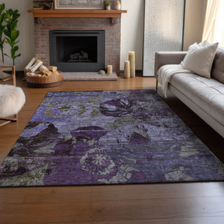 Piper Looms Mayfield Organic AMF555 Purple Machine Washable Area Rug Lifestyle Image Feature