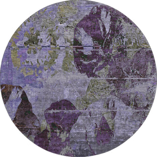 Piper Looms Mayfield Organic AMF555 Purple Machine Washable Area Rug Round Main Image
