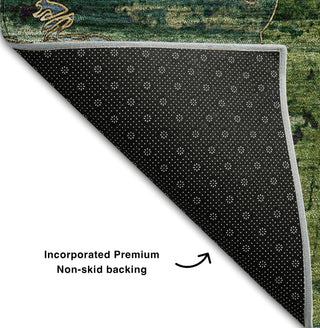 Piper Looms Mayfield Organic AMF555 Taupe Machine Washable Area Rug Backing Image