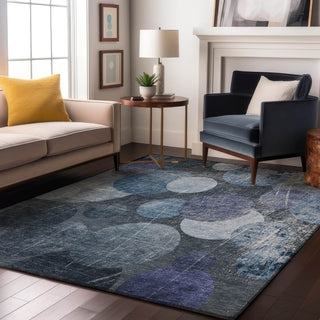Piper Looms Mayfield Organic AMF556 Blue Machine Washable Area Rug Lifestyle Image Feature
