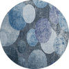 Piper Looms Mayfield Organic AMF556 Blue Machine Washable Area Rug Round Main Image