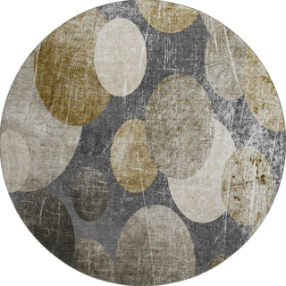 Piper Looms Mayfield Organic AMF556 Brown Machine Washable Area Rug Round Main Image
