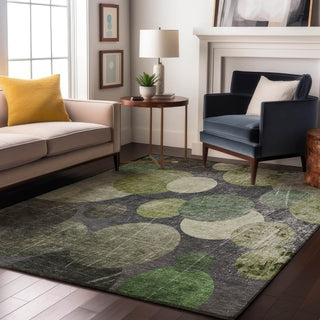 Piper Looms Mayfield Organic AMF556 Green Machine Washable Area Rug Lifestyle Image Feature