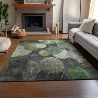 Piper Looms Mayfield Organic AMF556 Green Machine Washable Area Rug Lifestyle Image Feature