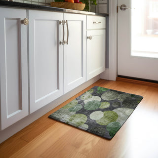 Piper Looms Mayfield Organic AMF556 Green Machine Washable Area Rug Scatter Lifestyle Image Feature