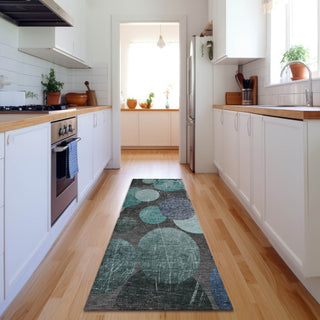 Piper Looms Mayfield Organic AMF556 Teal Machine Washable Area Rug Runner Lifestyle Image Feature