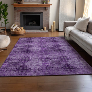 Piper Looms Mayfield Organic AMF557 Eggplant Machine Washable Area Rug Lifestyle Image Feature