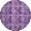 Piper Looms Mayfield Organic AMF557 Eggplant Machine Washable Area Rug Round Main Image