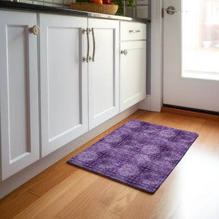 Piper Looms Mayfield Organic AMF557 Eggplant Machine Washable Area Rug Scatter Lifestyle Image Feature