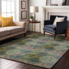 Piper Looms Mayfield Organic AMF557 Green Machine Washable Area Rug Lifestyle Image Feature
