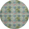Piper Looms Mayfield Organic AMF557 Green Machine Washable Area Rug Round Main Image