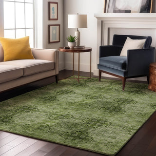 Piper Looms Mayfield Organic AMF557 Olive Machine Washable Area Rug Lifestyle Image Feature