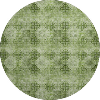 Piper Looms Mayfield Organic AMF557 Olive Machine Washable Area Rug Round Main Image