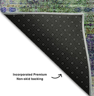 Piper Looms Mayfield Organic AMF557 Purple Machine Washable Area Rug Backing Image