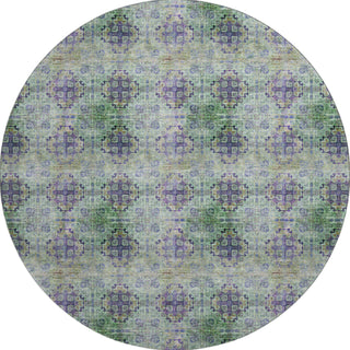 Piper Looms Mayfield Organic AMF557 Purple Machine Washable Area Rug Round Main Image