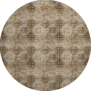 Piper Looms Mayfield Organic AMF557 Taupe Machine Washable Area Rug Round Main Image