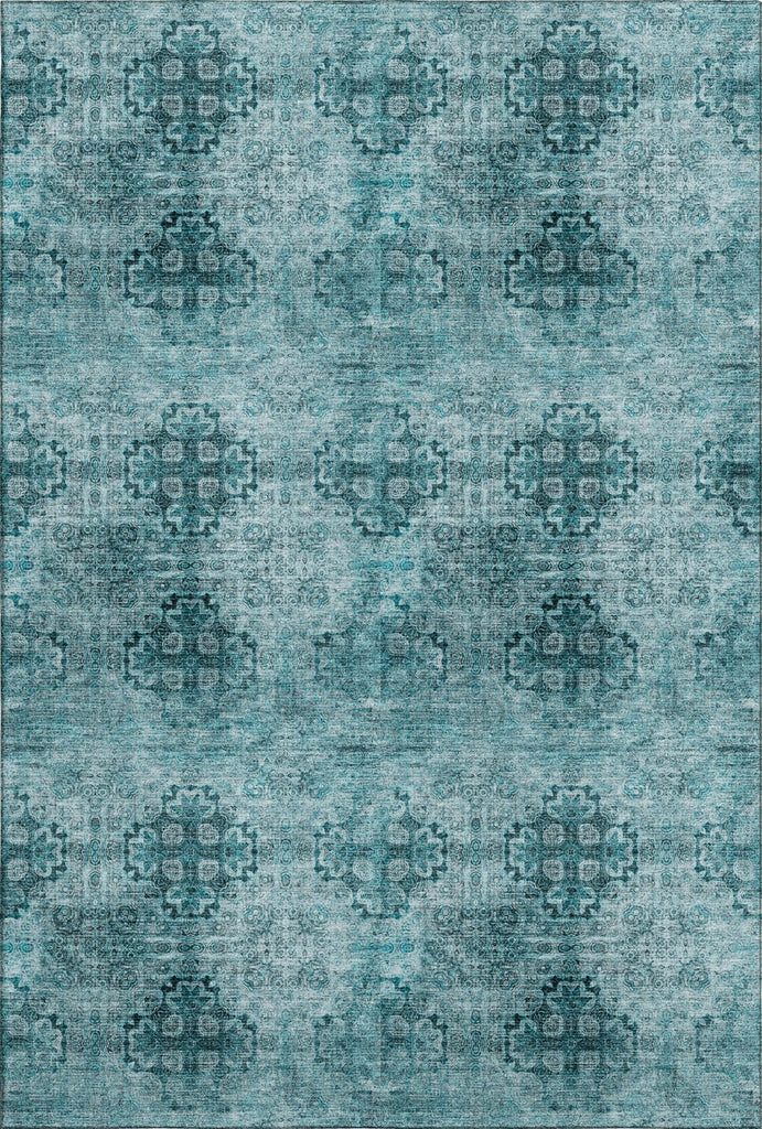 Piper Looms Mayfield Organic AMF557 Teal Machine Washable Area Rug main image