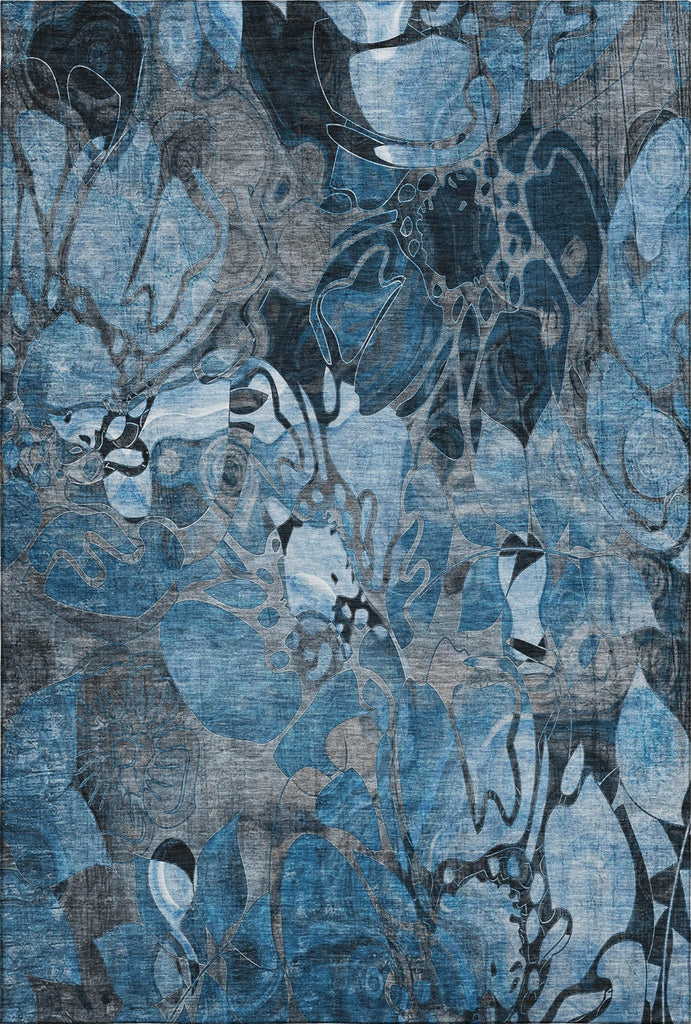 Piper Looms Mayfield Floral AMF558 Blue Machine Washable Area Rug main image