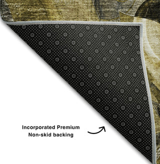 Piper Looms Mayfield Floral AMF558 Brown Machine Washable Area Rug Backing Image