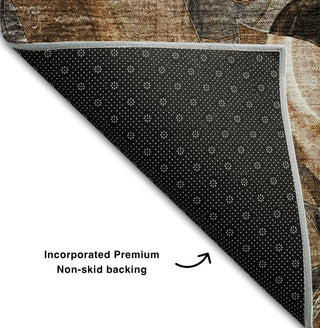 Piper Looms Mayfield Floral AMF558 Paprika Machine Washable Area Rug Backing Image