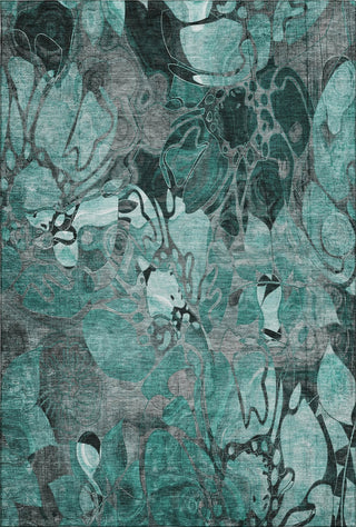 Piper Looms Mayfield Floral AMF558 Teal Machine Washable Area Rug main image
