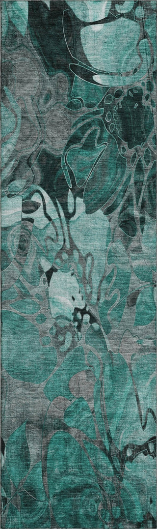 Piper Looms Mayfield Floral AMF558 Teal Machine Washable Area Rug Runner Main Image