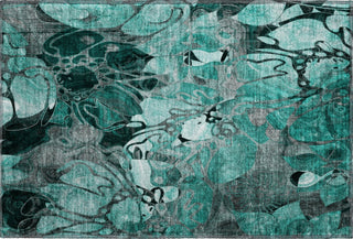 Piper Looms Mayfield Floral AMF558 Teal Machine Washable Area Rug Scatter Main Image