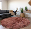 Piper Looms Mayfield Organic AMF559 Merlot Machine Washable Area Rug Round Lifestyle Image Feature