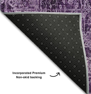 Piper Looms Mayfield Organic AMF559 Purple Machine Washable Area Rug Backing Image