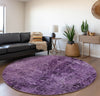 Piper Looms Mayfield Organic AMF559 Purple Machine Washable Area Rug Round Lifestyle Image Feature