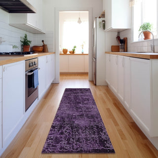Piper Looms Mayfield Organic AMF559 Purple Machine Washable Area Rug Runner Lifestyle Image Feature
