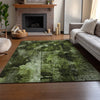 Piper Looms Mayfield Floral AMF560 Green Machine Washable Area Rug Lifestyle Image Feature