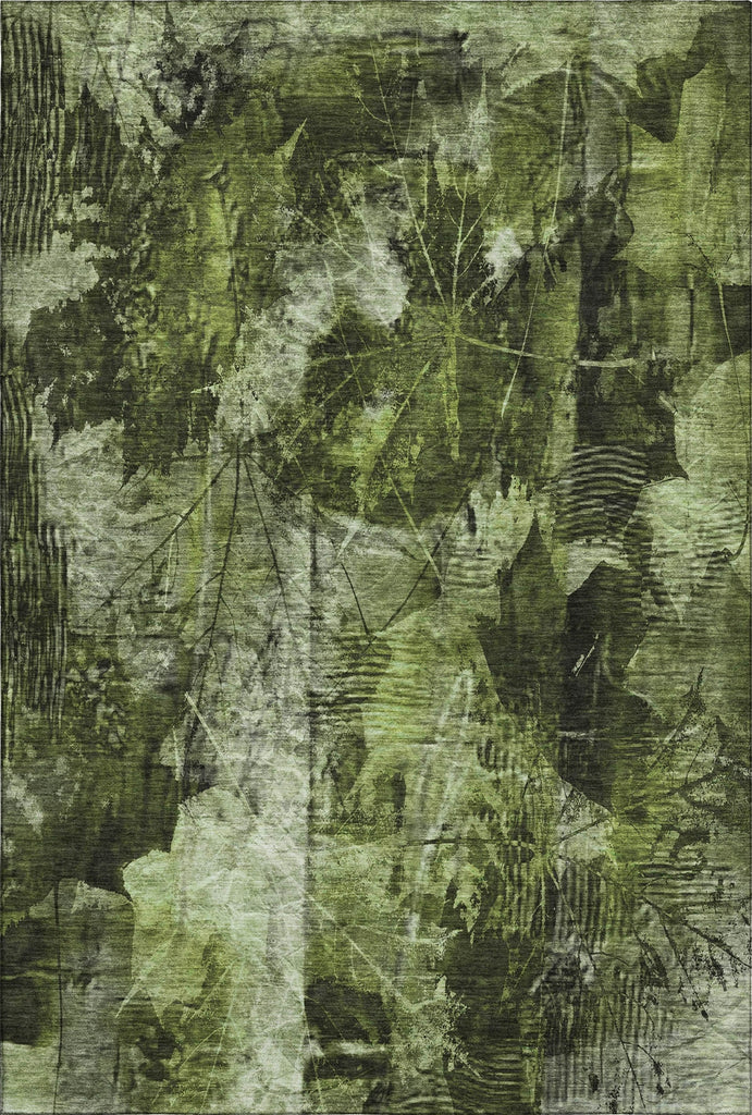 Piper Looms Mayfield Floral AMF560 Green Machine Washable Area Rug main image