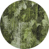 Piper Looms Mayfield Floral AMF560 Green Machine Washable Area Rug Round Main Image