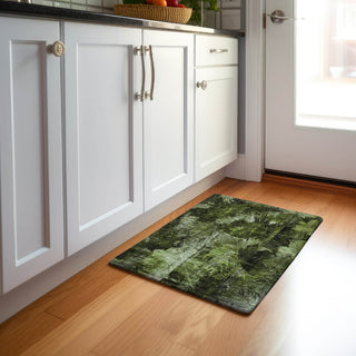 Piper Looms Mayfield Floral AMF560 Green Machine Washable Area Rug Scatter Lifestyle Image Feature