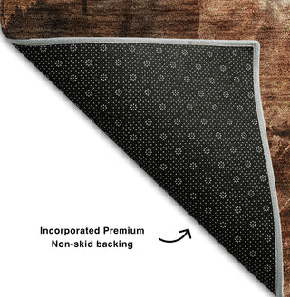 Piper Looms Mayfield Floral AMF560 Paprika Machine Washable Area Rug Backing Image