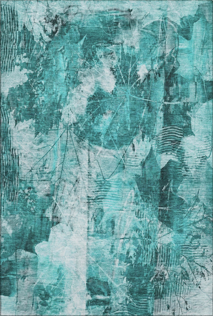 Piper Looms Mayfield Floral AMF560 Teal Machine Washable Area Rug main image