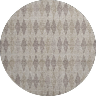 Piper Looms Mayfield Geometric AMF561 Beige Machine Washable Area Rug Round Main Image