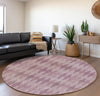 Piper Looms Mayfield Geometric AMF561 Blush Machine Washable Area Rug Round Lifestyle Image Feature