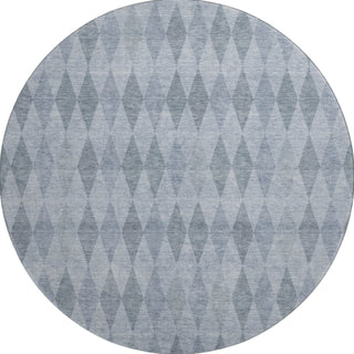 Piper Looms Mayfield Geometric AMF561 Denim Machine Washable Area Rug Round Main Image